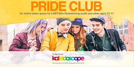 Online Pride Club for LGBTQ+ Youth 13-17