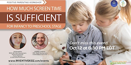 How Much Screen Time Is Sufficient For Infancy To Preschool Stage