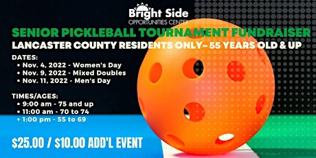 BSOC Senior Pickleball Fundraiser Tournament