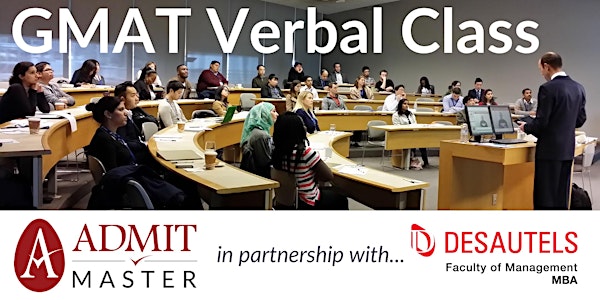 Free GMAT Verbal Refresher Class at McGill (Montreal)