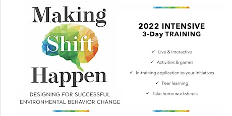 Making Shift Happen - Behavior Change 3-Day October Training INTENSIVE