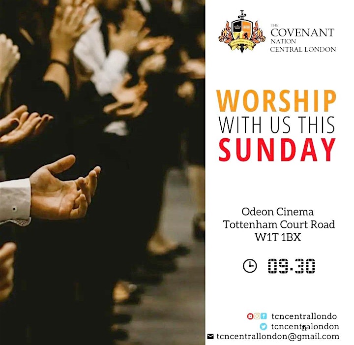 Come join us this Sunday at the Covenant Nation, Tottenham Court Road, W1T image