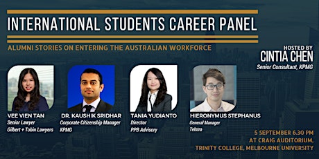 International Students Career Panel: Entering the Australian Workforce primary image