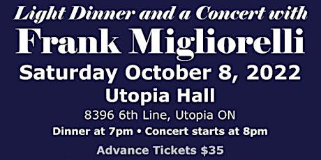 Light Dinner and a Concert with Frank Migliorelli