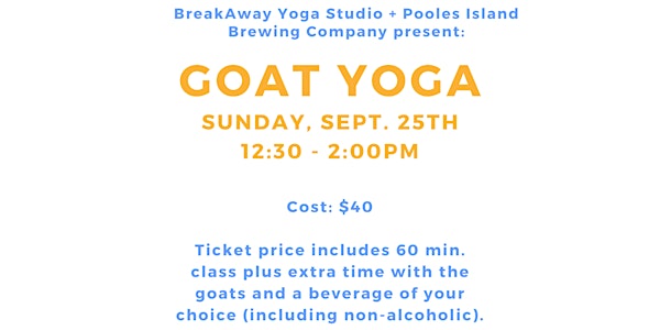 Goat Yoga at Pooles Island Brewing Company.