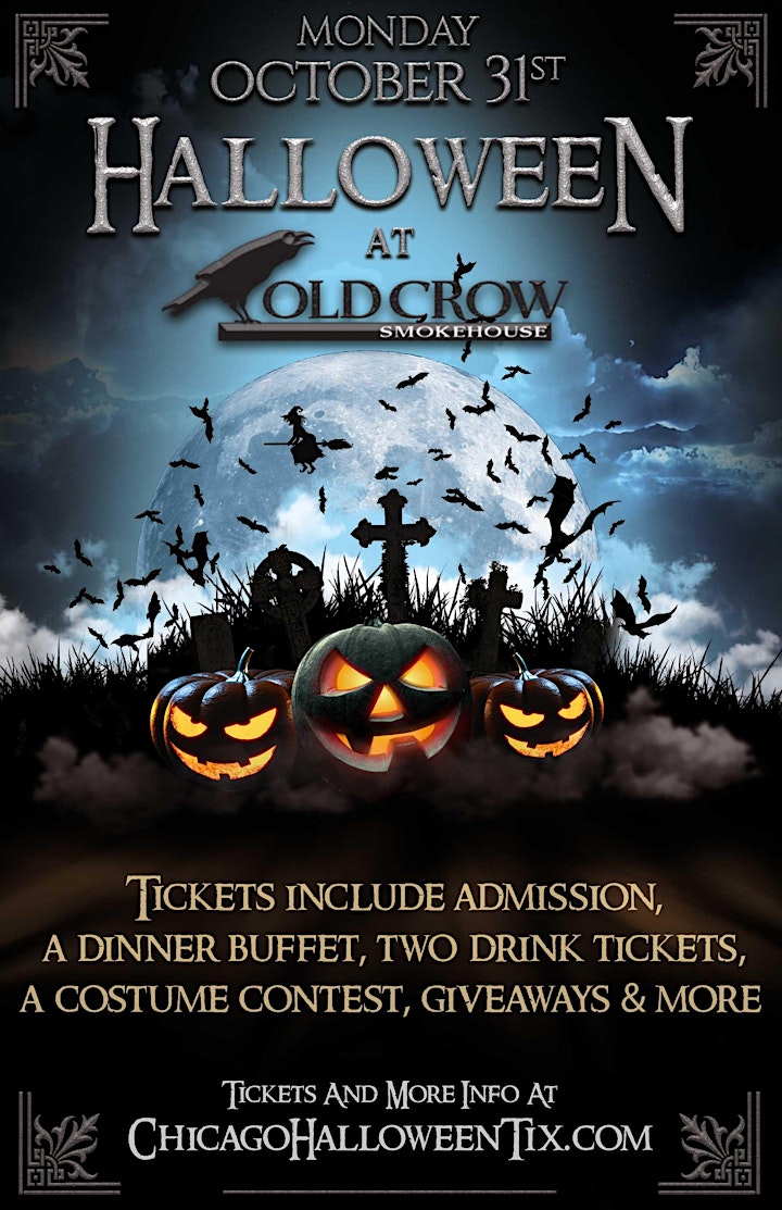 Halloween at Old Crow Wrigleyville - $10 Tix Include Dinner & 2 Drink Tix image