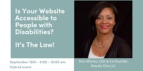 Is Your Website Accessible to People with Disabilities? It's the Law! primary image