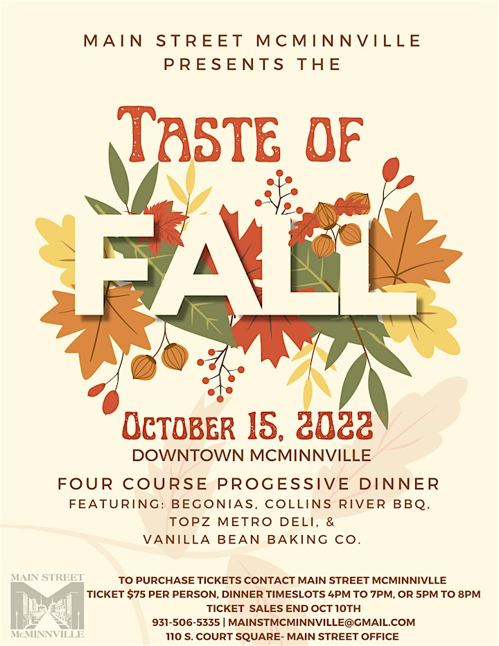 Main Street McMinnville's Taste of Fall image