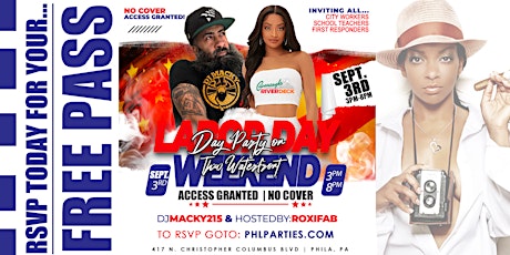 MADE IN PHILLY Labor Day WEEKEND DAY PARTY ON THE WATERFRONT!
