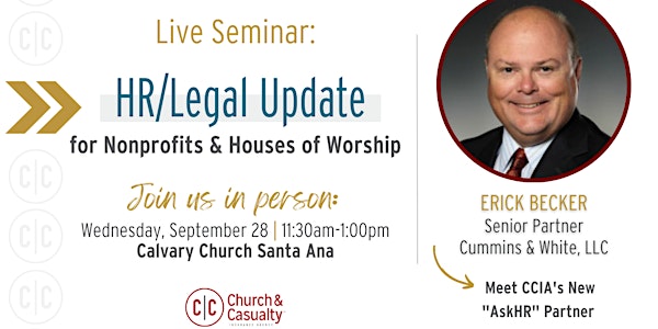 HR Legal Update for Houses of Worship with Erick Becker