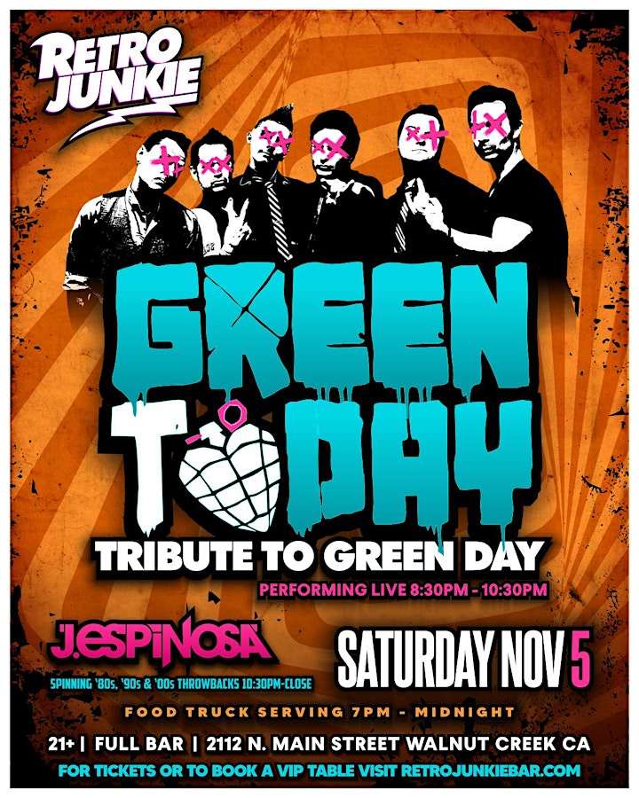 GREEN TODAY  (Green Day Tribute)... LIVE inside Retro Junkie! image