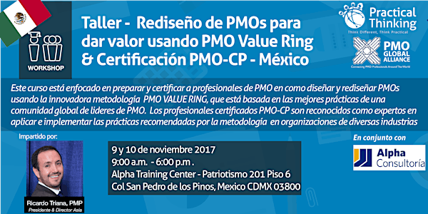 Taller Diseño y Rediseño PMO (PMO Value Ring) & Certificación PMO-CP México DF