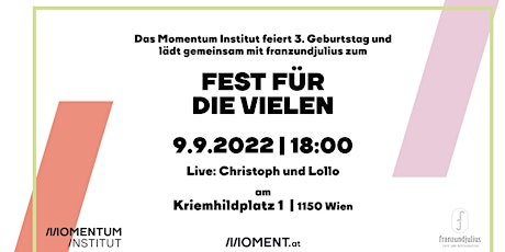 Momentum-Sommerschlussfest  mit Christoph & Lollo primary image