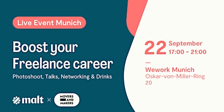 Live Event Munich: Boost your freelance career
