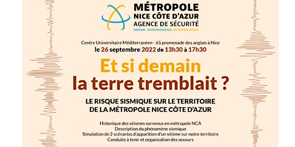 Le risque sismique sur le territoire  Métropole Nice Côte d'Azur