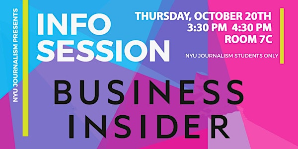 Business Insider Info Session (In-Person)