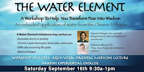 The Water Element - Harmonizing the Physical & Emotional Through Wisdom primary image