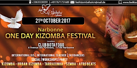 Hauptbild für Narbonne'One Day Kizomba Festival 21th October