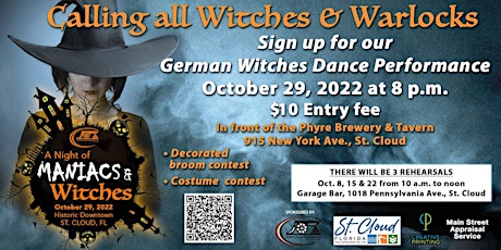 German Witches Dance with Best Costume and  Best Broom Competition!