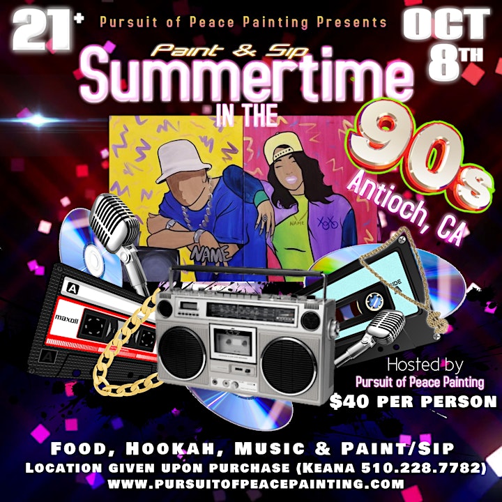 Summertime in the 90s Paint & Sip image