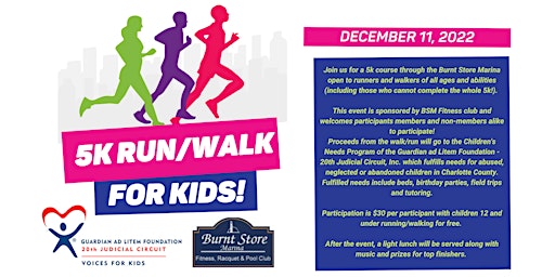 5k Run/Walk for Kids to Benefit the Guardian ad Litem Foundation in SWFL