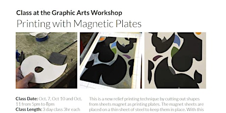 Printing with Magnetic Plate Class at the Graphic Arts Workshop