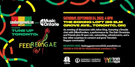 Canadian Reggae World + MusicOntario present: Tune Up Toronto: Feel Reggae primary image