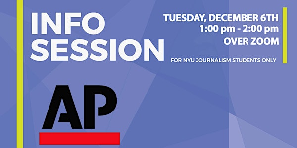 Associated Press Info Session(Over Zoom)