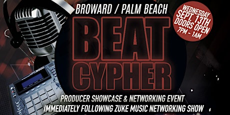 Beat Cypher - Broward / Palm Beach Sept 13th @ Cash Only Bar Downtown Ft. Lauderdale primary image