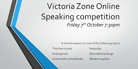 Victoria Zone Online Speaking competition