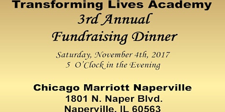 Transforming Lives Academy 3rd Annual Fundraising Dinner 