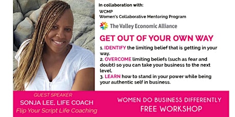 Women Do Business Differently Monthly Workshop with Guest Speaker Sonja Lee primary image