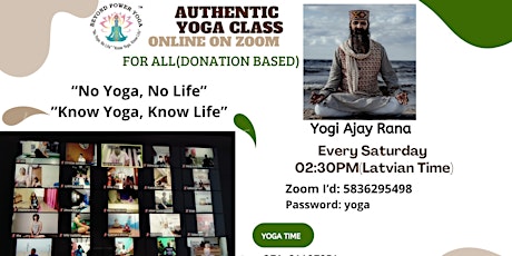 Online Dynamic Yoga Class on ZOOM(Donation Based)