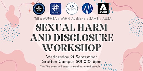 Primaire afbeelding van Sexual Harm and Disclosure Workshop