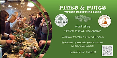 Pines & Pints - Wreath Decorating Event at The Answer Brewpub