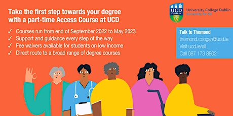 Imagen principal de UCD University Access Course 2022/23 – Info Session