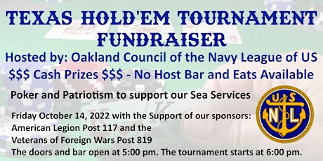 The Oakland Council of the Navy League Texas Hold'em Tournament Fundraiser