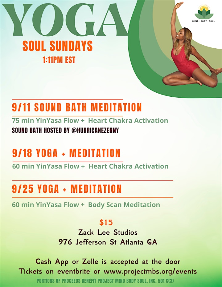 Soul Sundays: Meditation and Yoga Class image