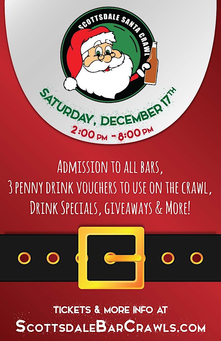 Scottsdale Santa Crawl in Old Town! - A Holiday Themed Bar Crawl! image