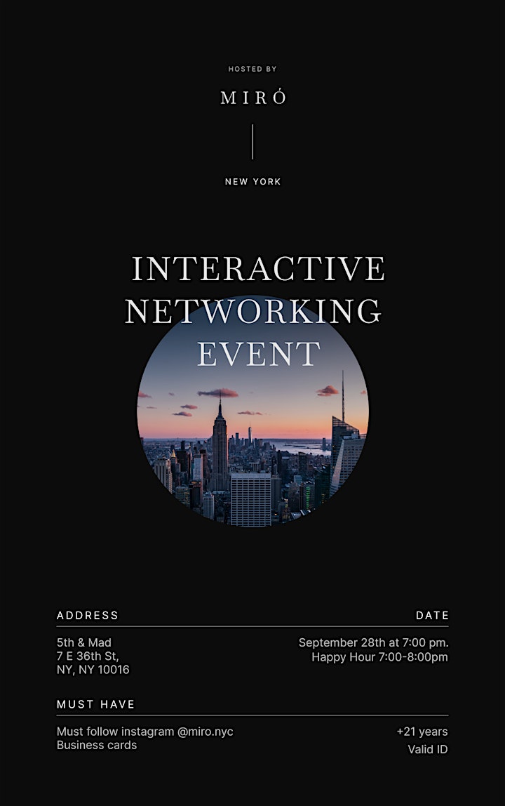 Free Interactive Networking in NYC image
