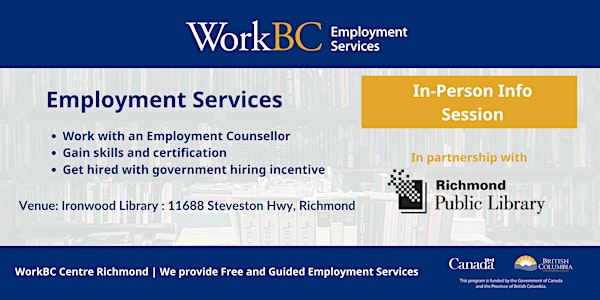 Info Session - WorkBC Centre Richmond & Richmond Public Library