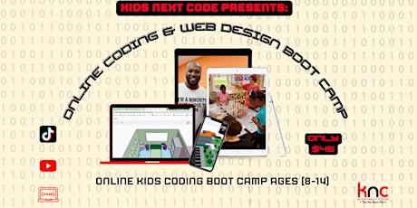 Kids Tech Day (ages 8-14): Coding, YouTube  & TikTok Channel Design primary image