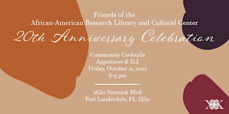 Friends of AARLCC 20th Anniversary Community Cocktail Party