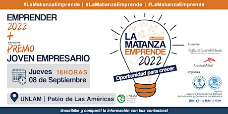 Imagen principal de EMPRENDER LA MATANZA 2022: Oportunidad para crecer