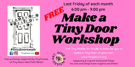 Free Make a Tiny Door Workshop: Friday, September 30, 2022 6pm - 9pm