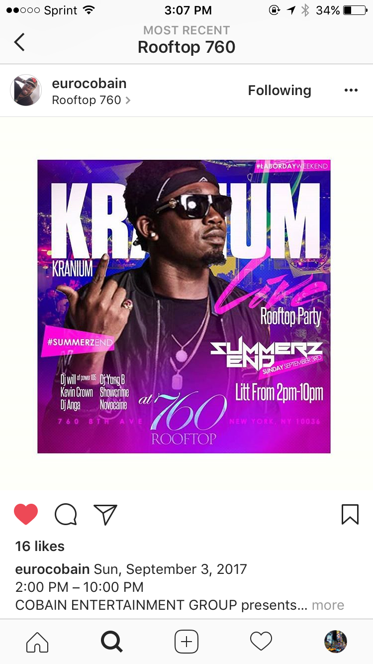 Labor Day Weekend with Kranium Live Performance
