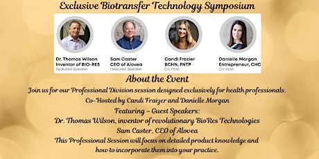 Biotransfer Technology Symposium - Professional Division