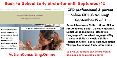 Image principale de Back To School EARLY BIRD CPD & Parent EFFECTIVE SKILLS TEACHING