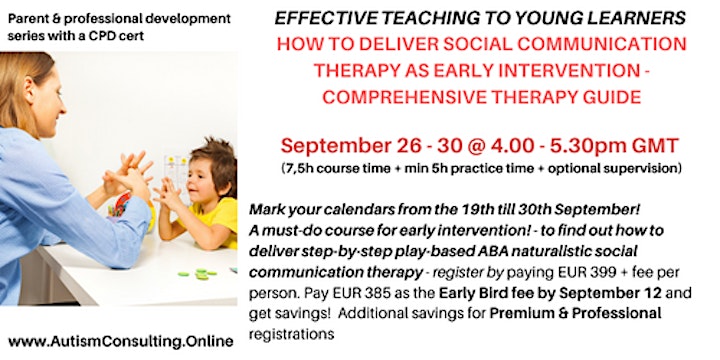 Back To School EARLY BIRD CPD & Parent EFFECTIVE SKILLS TEACHING image