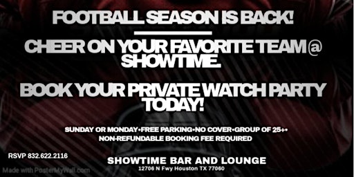 Private Football Watch Party